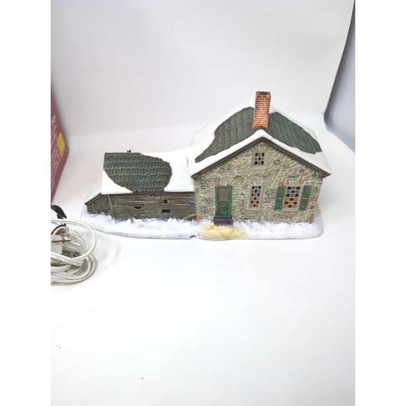 1998 Saturday Evening Post Christmas Village Lighted Country Cottage With Box - Picture 5 of 10